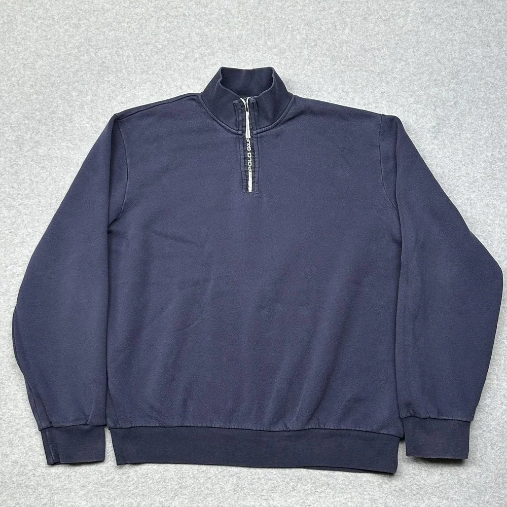 Polo Golf‎ Ralph Lauren Pullover Mens XL Navy Quarter Zip Mock Neck Fleece